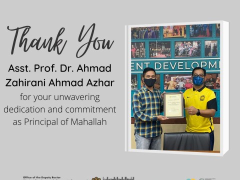 HEARTIEST APPRECIATION TO ASST. PROF. DR. AHMAD ZAHIRANI AHMAD AZHAR