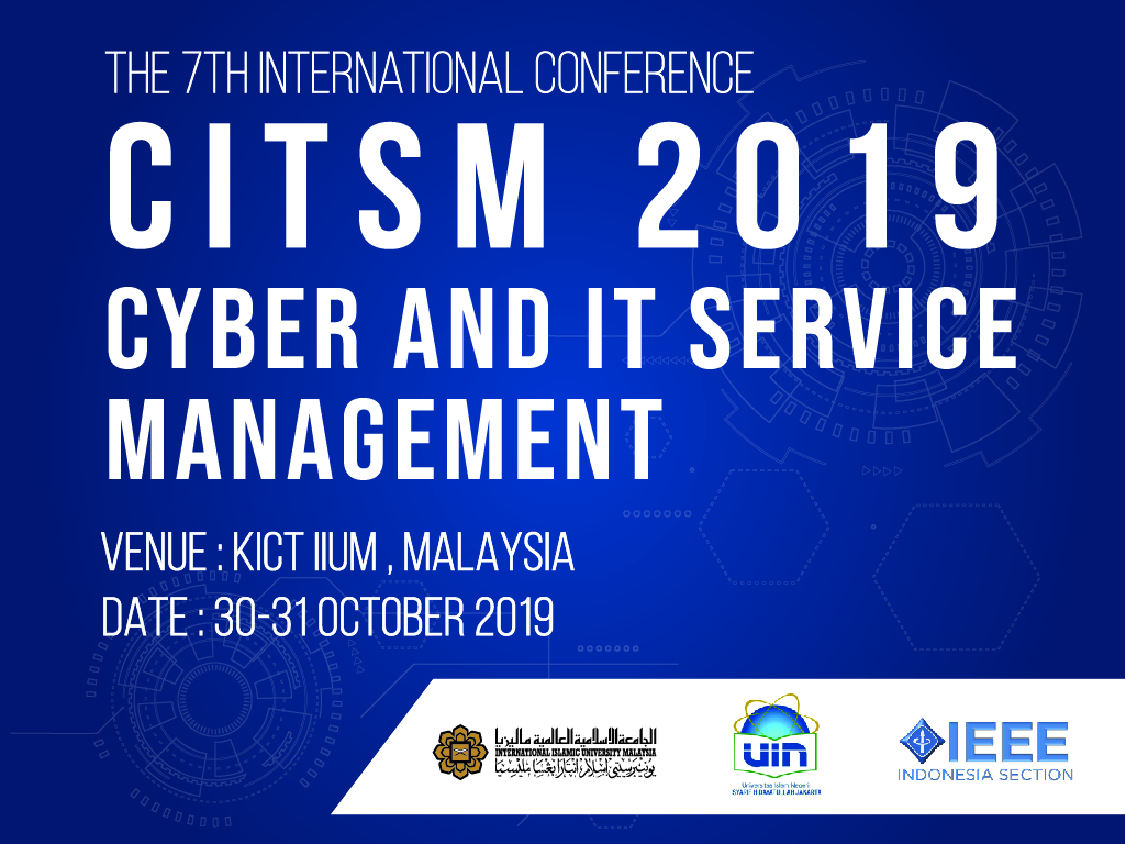 Cyber and IT Service Management CITSM 2019