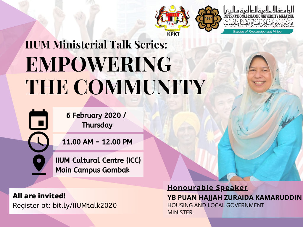 IIUM Ministerial Talk Series :  Empowering the Community