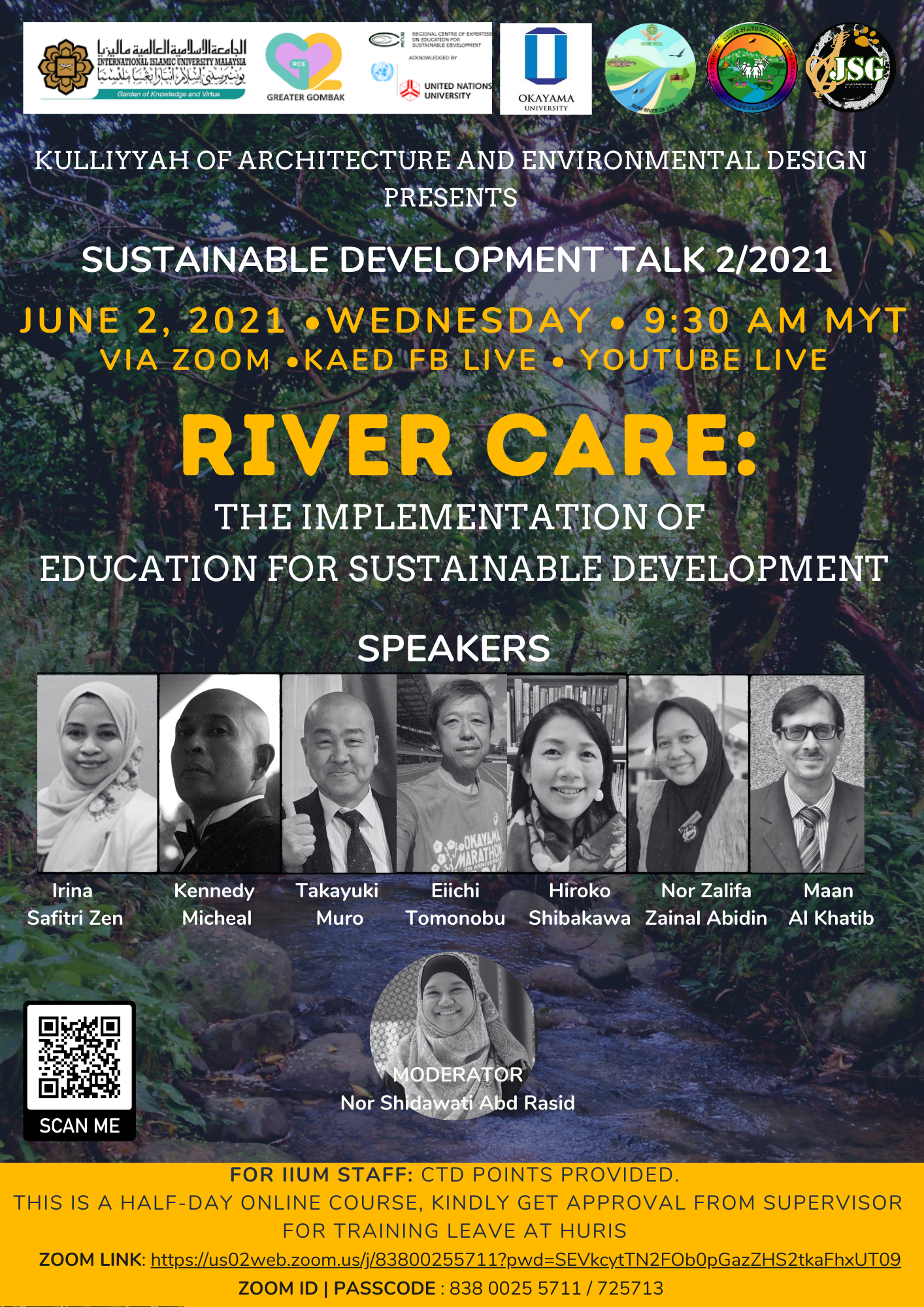 KAED Sustainable Development Talk 2/2021: River Care - The Implementation Education for Sustainable Development